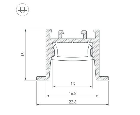 Профиль Arlight SL-Comfort-2316-F-2000 Anod Black 031769, изображение 2