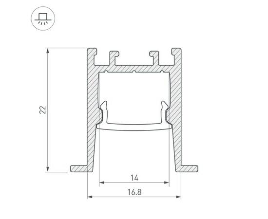Профиль Arlight SL-Comfort-2322-F-2000 Anod Black 031771, изображение 2
