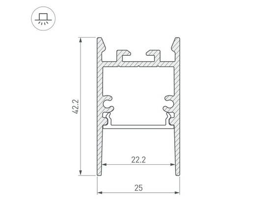 Профиль Arlight SL-Comfort-2542-2000 Anod 031727, изображение 2
