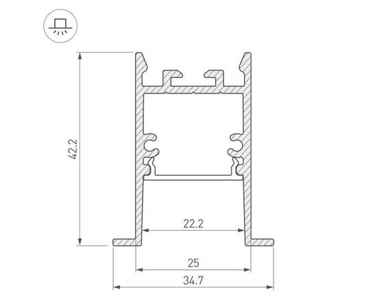 Профиль Arlight SL-Comfort-3542-F-2000 Anod 031764, изображение 2