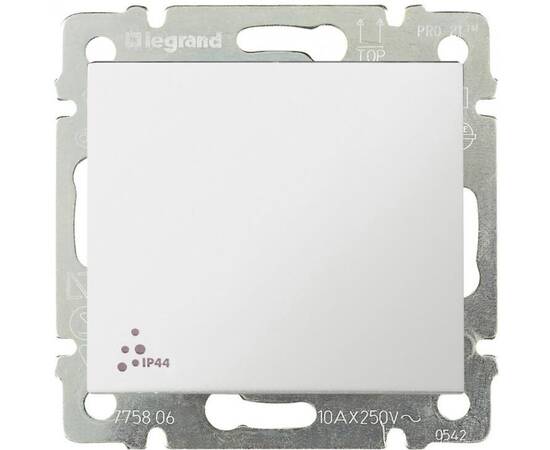 Переключатель одноклавишный Legrand Valena 10A 250V IP44 белый 774206