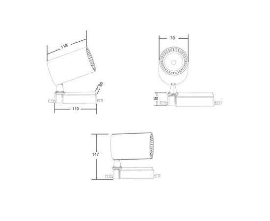 Трековый светодиодный светильник Maytoni Vuoro TR029-3-10W3K-W, изображение 3