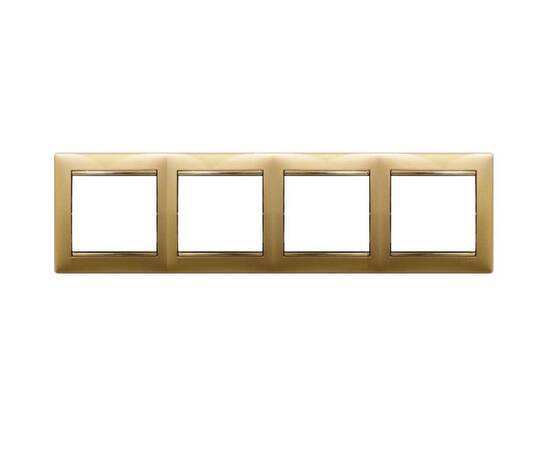 Рамка 4-постовая Legrand Valena матовое золото 770304