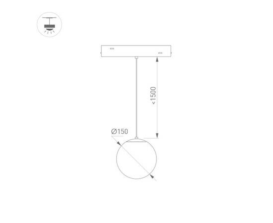 Трековый светодиодный светильник Arlight Mag-Orient-Sfero-Hang-R150-10W Warm3000 036049, изображение 2