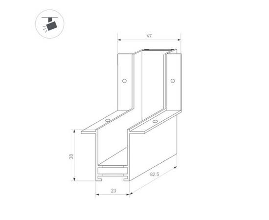 Коннектор угловой Arlight MAG-CON-2538-F-L90-INT 034230, изображение 2
