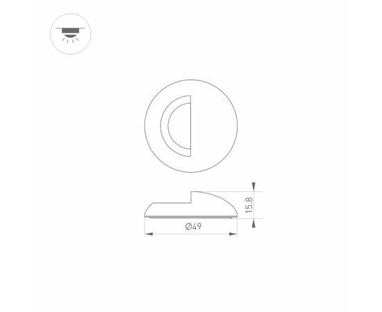 Накладка Arlight ART-Deck-Cap-Lid-R50 024931, изображение 2