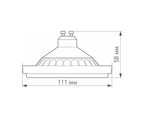 Лампа светодиодная диммируемая Arlight GU10 15W 4000K матовая AR111-Unit-GU10-15W-Dim Day4000 025624, изображение 2