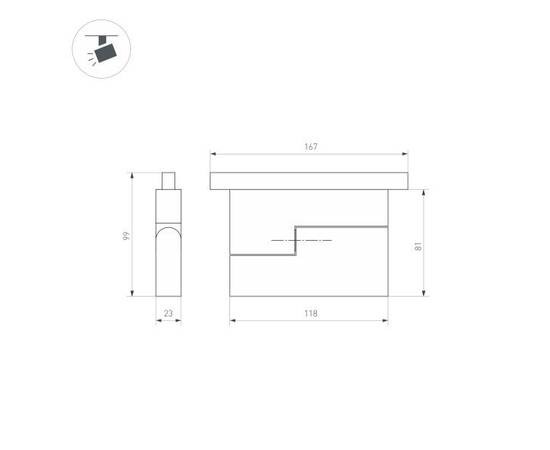 Трековый светодиодный светильник Arlight Mag-Orient-Flat-Fold-S195-6W Day4000 034657(1), изображение 2