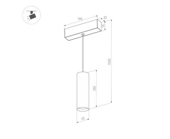Трековый светодиодный светильник Arlight Mag-Orient-Spot-Hang-R45-12W Warm3000 035714, изображение 2