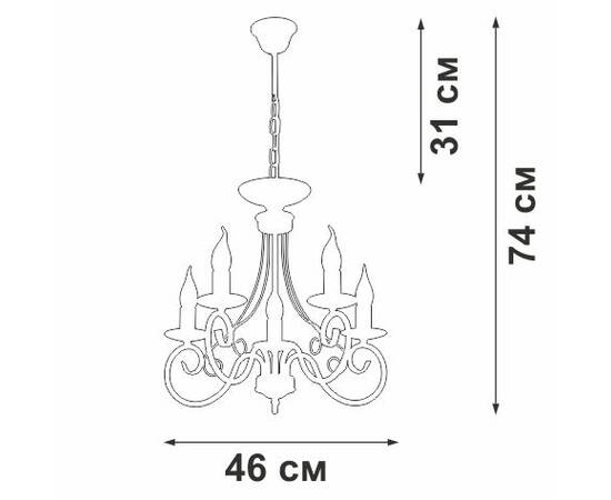 Подвесная люстра Vitaluce V3814-0/5, изображение 2