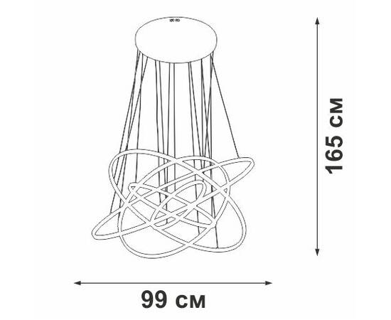 Подвесная светодиодная люстра Vitaluce V4600-1/5S, изображение 4