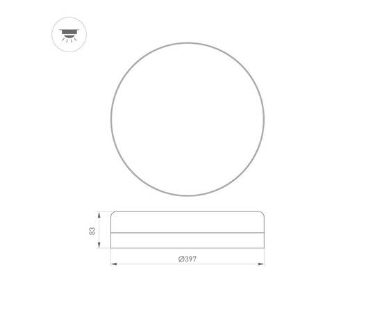 Потолочный светодиодный светильник Arlight CL-Smurf-R400-30W Day4000-Mix 036669, изображение 2