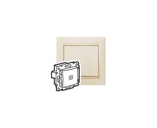 Выключатель одноклавишный Legrand Valena 10A 250V с подсветкой cлоновая кость 695601