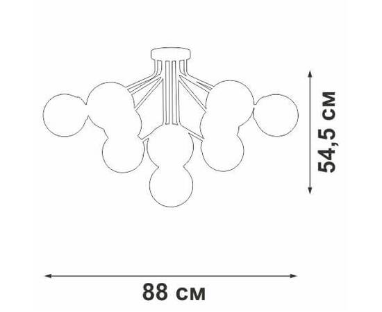 Потолочная люстра Vitaluce V4287-1/10PL, изображение 4