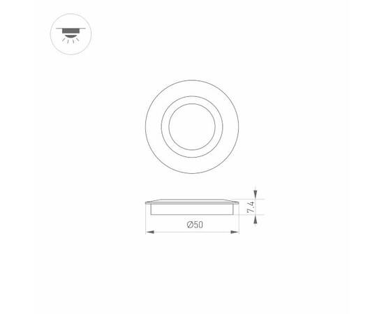Накладка Arlight ART-Deck-Cap-Flat-R50 024927, изображение 2