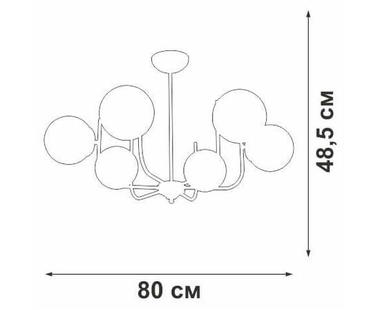 Потолочная люстра Vitaluce V3949-1/6PL, изображение 4