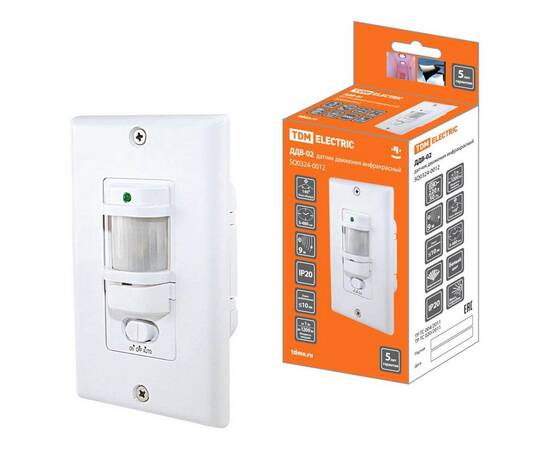 Датчик движения инфракрасный TDM Electric ДДВ-02 SQ0324-0012
