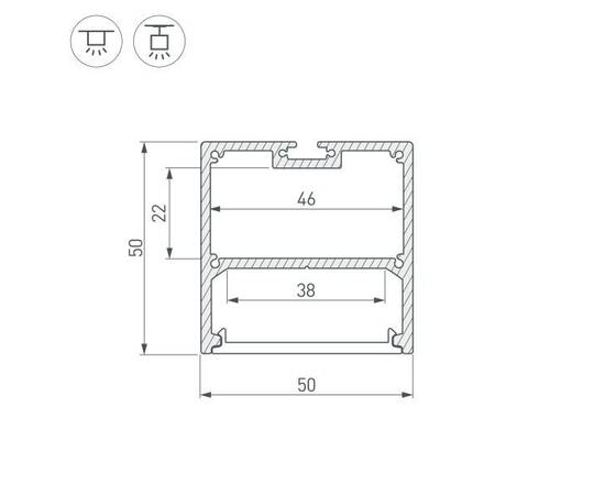 Профиль Arlight SL-Line-5050-3000 Anod 036202, изображение 2