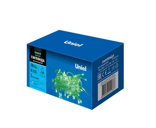 Светодиодная гирлянда Uniel 220V зеленый ULD-S0500-050/DTA Green IP20 UL-00005760, изображение 5