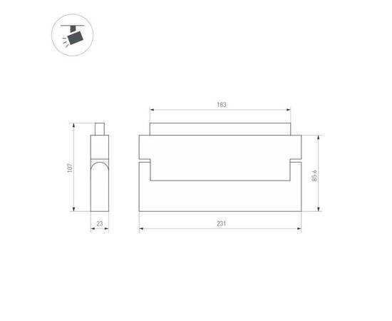 Трековый светодиодный светильник Arlight Mag-Orient-Flat-Fold-S230-12W Day4000 035856(1), изображение 2