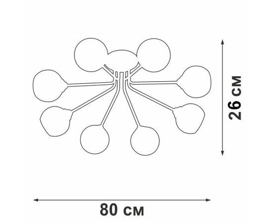 Потолочная люстра Vitaluce V47240-13/8PL, изображение 3