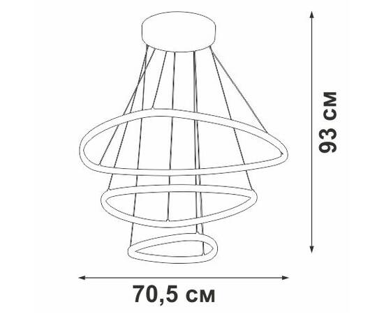 Подвесная светодиодная люстра Vitaluce V04624-03/3S, изображение 2