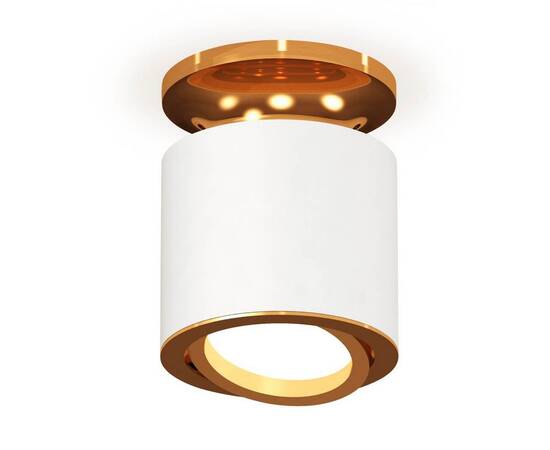 Комплект накладного поворотного светильника Ambrella light XS7401120 SWH/PYG белый песок/золото желтое полированное MR16 GU5.3 (N7929, C7401, N7004)