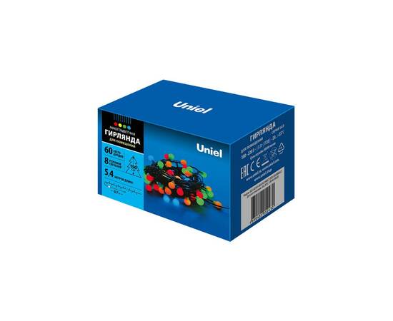 Светодиодная гирлянда Uniel Шарики 220V разноцветный ULD-S0540-060/DGA MULTI IP20 COLORBALLS 07928, изображение 4