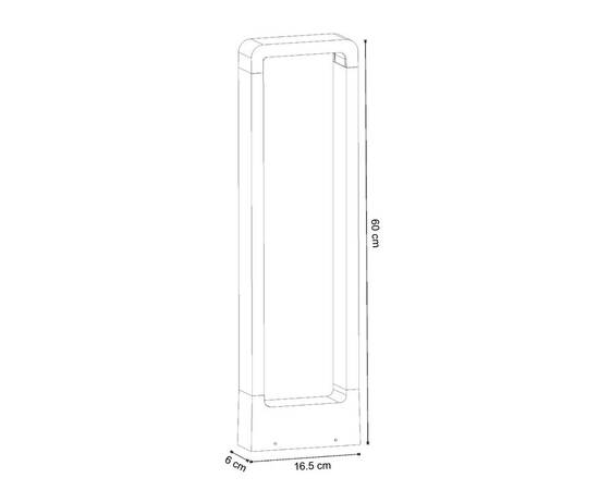 Уличный светодиодный светильник Arte Lamp Trapezio A2060PA-1BK, изображение 2