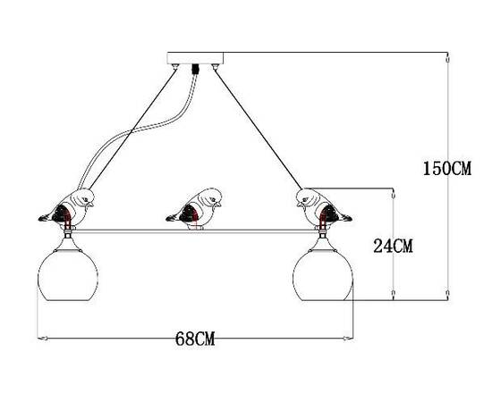 Подвесная люстра Arte Lamp Gemelli A2150SP-5WG, изображение 2
