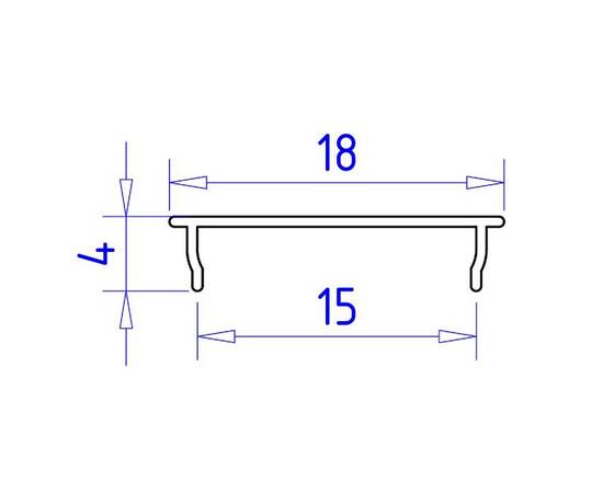 Алюминиевый накладной профиль Ambrella Light Alum Profile GP1600WH, изображение 10