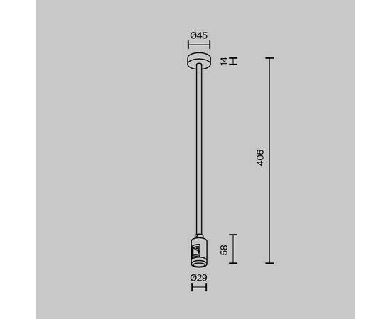 Крепление потолочное Maytoni Technical Accessories for tracks Flarity TRA158C-SL1-B, изображение 2