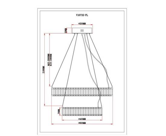 Подвесной светодионый светильник Moderli Asti V10732-PL, изображение 2