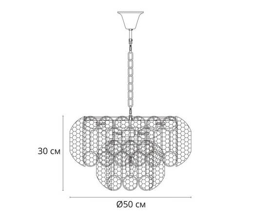 Подвесная люстра Arte Lamp Evelyn A4073LM-7PB, изображение 2