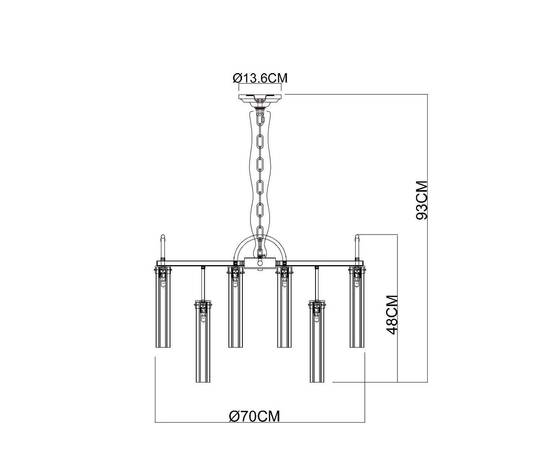 Подвесная люстра Arte Lamp Borgia A4088LM-12AB, изображение 6