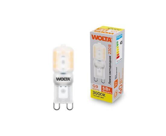 Светодиодная лампа WOLTA 5Вт 3000K G9 матовая WSTD-JCD-5W3KG9-P