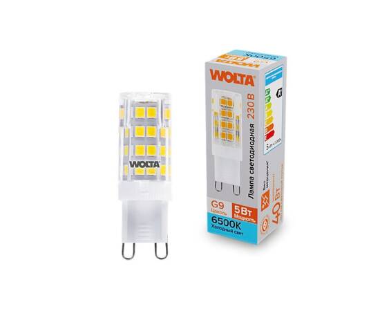 Светодиодная лампа WOLTA 5Вт 6500K G9 кукуруза матовая WSTD-JCD-5W6KG9-C