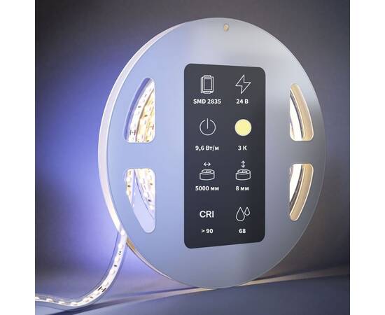 Светодиодная лента Maytoni Ultra 24В 2835 9,6Вт/м 3000K 5м IP68 201212, изображение 3