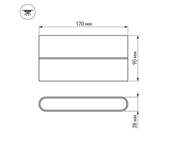 Настенный светодиодный светильник Arlight SP-Wall-170WH-Flat-12W Warm White 020802, изображение 6