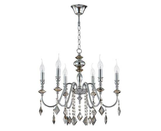 Подвесная люстра Crystal Lux MERCEDES SP6 CHROME/SMOKE