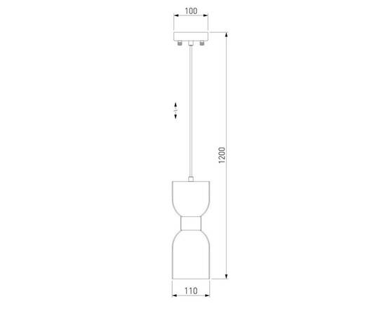 Подвесной светильник Eurosvet Tandem 50118/1 латунь, изображение 2