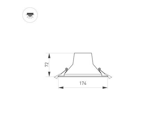 Встраиваемый светодиодный светильник Arlight Im-Storm-R175-20W Day4000-Mix 032433, изображение 2