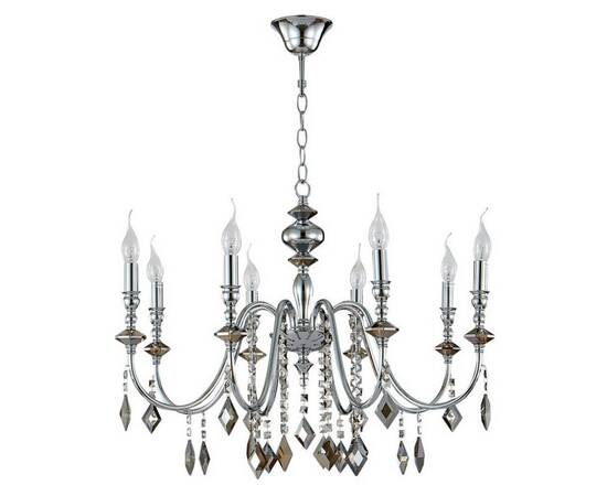 Подвесная люстра Crystal Lux MERCEDES SP8 CHROME/SMOKE