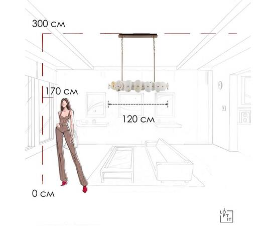 Подвесная люстра Loft IT Alicante 10248/1200, изображение 11