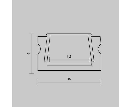 Алюминиевый профиль накладной 15x6 Maytoni Led Strip ALM-001-B-2M 631003, изображение 5