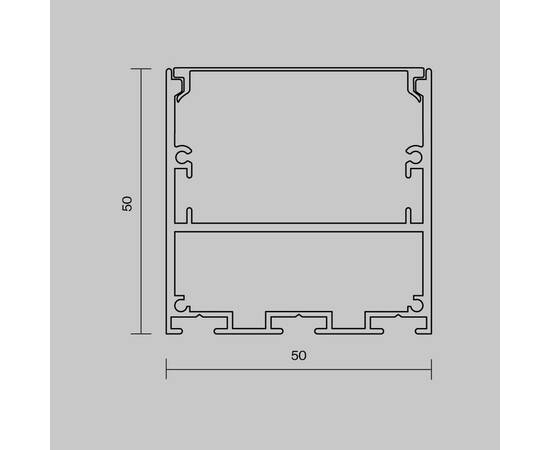 Алюминиевый профиль накладной-подвесной 50x50 Maytoni Led Strip ALM-5050T-B-3M 633009, изображение 5