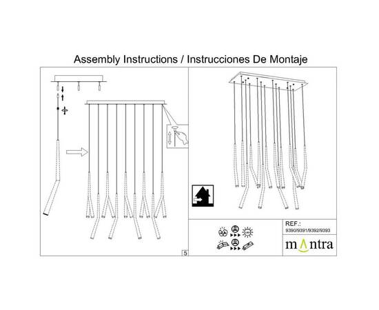 Основание потолочное 14L Mantra Modular Light Florones 9390, изображение 7
