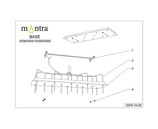 Основание потолочное 14L Mantra Modular Light Florones 9390, изображение 8