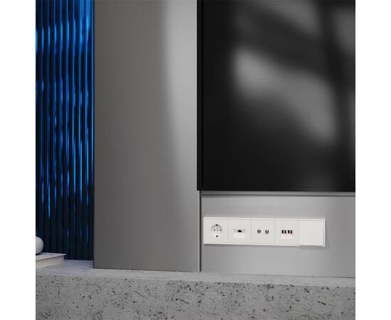 Накладка для розетки компьютерной RJ45 кат.6 Voltum S70 (хлопок) VLS001313, изображение 5