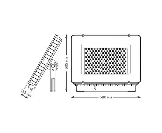 Прожектор светодиодный Gauss Qplus 400W 6500К 690511400L, изображение 2